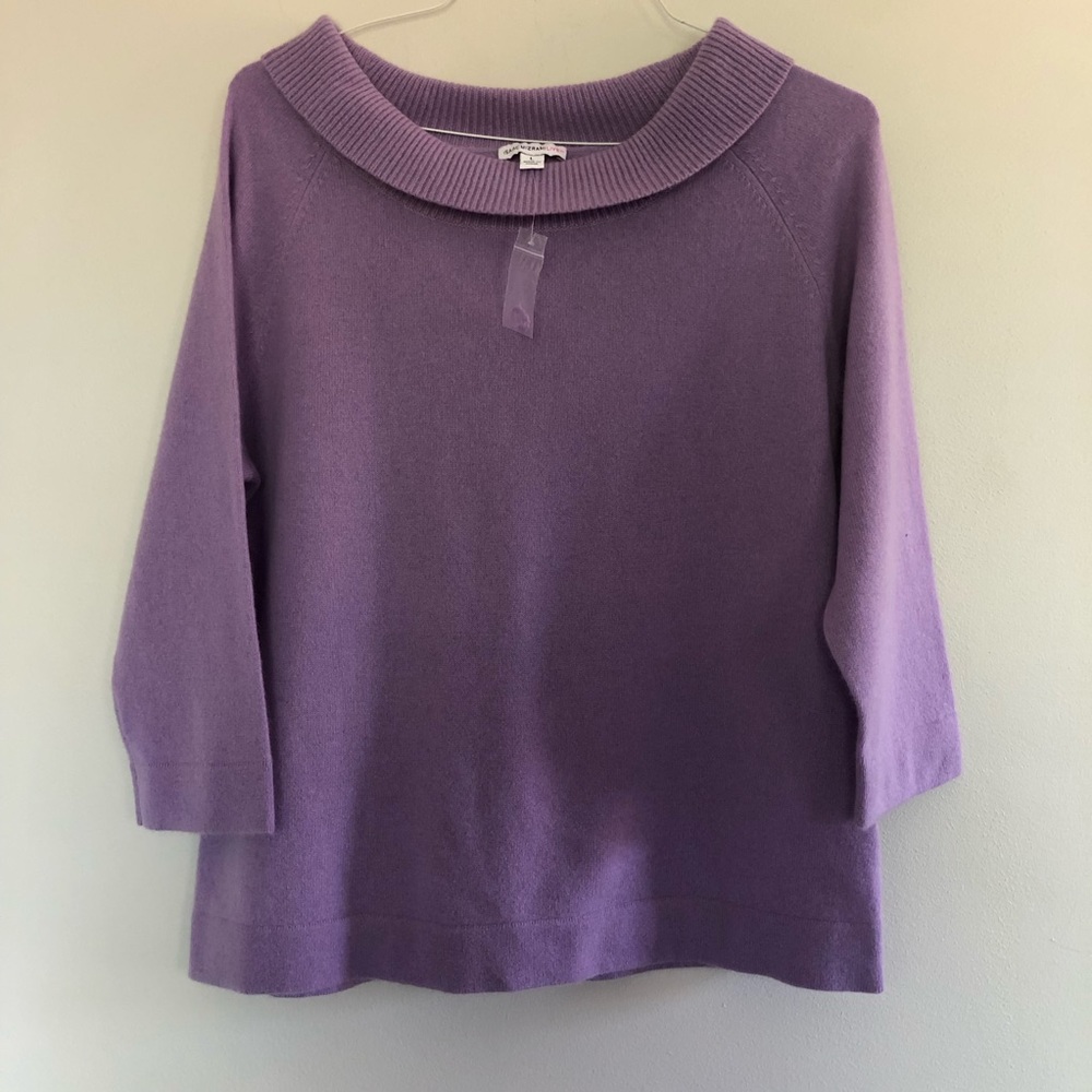 NEW 100% Cashmere Sweater Isaac Mizrahi Live Lavender Sweater women’s l